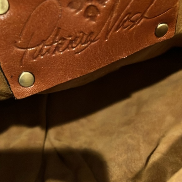 Patricia Nash mahogany brown satchel with two shoulder straps. - Picture 6 of 6